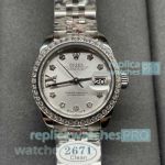 Clean Factory Replica Rolex Datejust Diamond Bezel Ladies 28MM White Dial And Diamond Watch